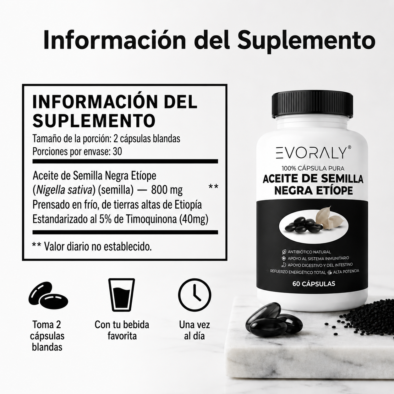 Aceite De Semilla Negra Etíope 5% Timoquinona